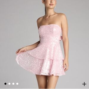 Windsor Light Pink Sequin Dress